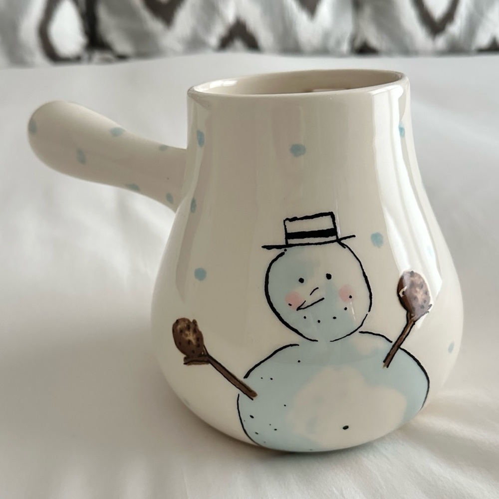 OG 2017 Rae Dunn Snowman Cocoa Pot